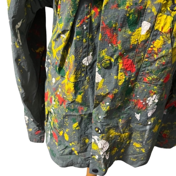 NWOT Zara Unisex Custom Splatter paint Jacket, Size XL - Picture 10 of 15